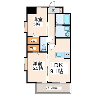 Prime尾ノ上【6階】の間取り