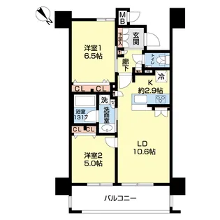 ブランシエラ那覇曙プレミスト【4階】の間取り