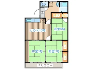 ケヤキハイツ【2階】の間取り