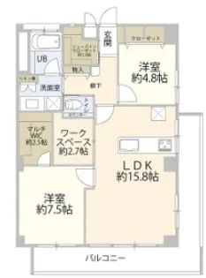 マンション牛込【5階】の間取り