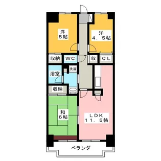 カーサエスペランサ【1階】の間取り