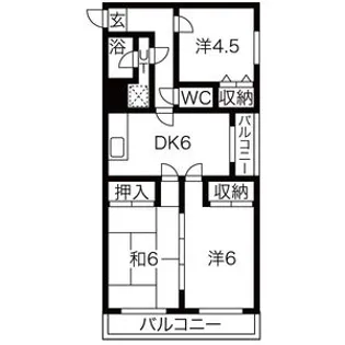 カーサ水海道【5階】の間取り