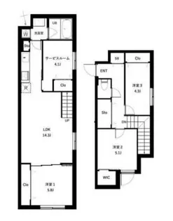 COEUR BLANC西荻窪の間取り