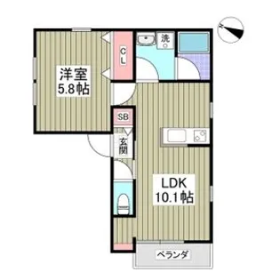M・プーロニンフェア【2階】の間取り