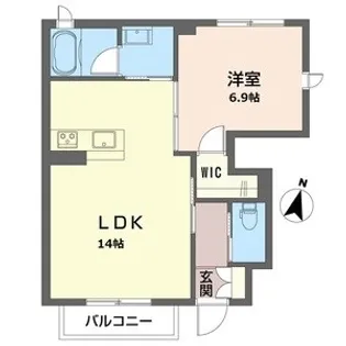 ヌーンリバー II【1階】の間取り