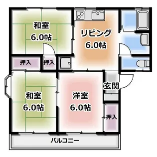 フラワーパレス【2階】の間取り