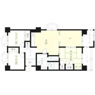サンロイヤル黄金【6階】の間取り
