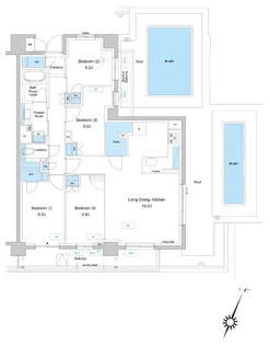 プレディアコート鷺沼【6階】の間取り