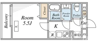 リブリ・梅島【3階】の間取り