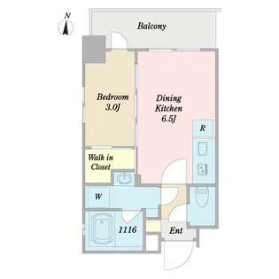 CASA KANON 石原【3階】の間取り