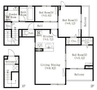 ParkBear四谷三丁目【2階】の間取り