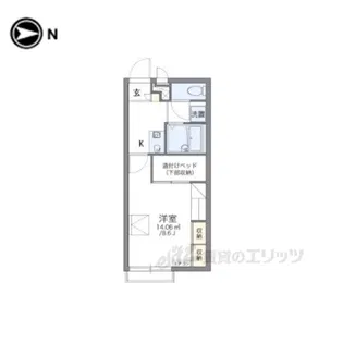 レオパレスプレミール【1階】の間取り