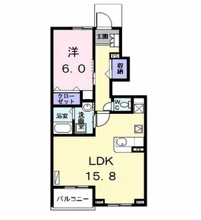ボンヌシャンス c【1階】の間取り