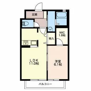 アニマルワン【2階】の間取り