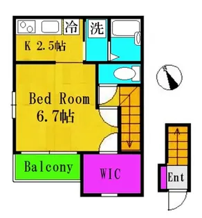 サン中野島コーポ【2階】の間取り