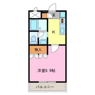 COMODO MIHAMA【1階】の間取り