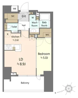 ザ・パークハウス品川荏原中延【10階】の間取り