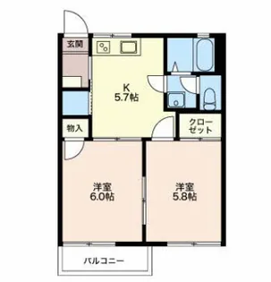 サンパレス本沢合I【2階】の間取り