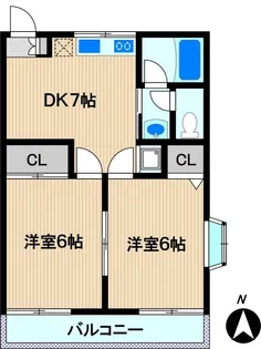 中島ハイム【2階】の間取り