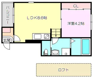 Luce上新庄【2階】の間取り