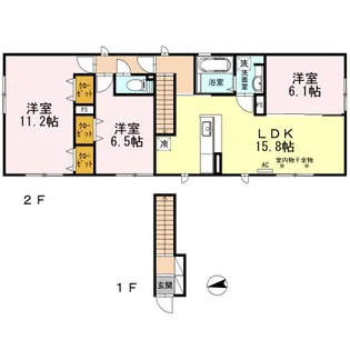 ウィットエヌ【2階】の間取り