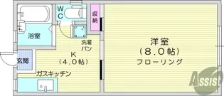 サンエステート旭ヶ丘【1階】の間取り