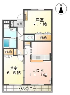 コンフォール.アイ・ディ・エー(I・D・A)【2階】の間取り