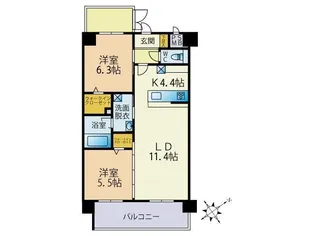 ブレス駅南II【6階】の間取り