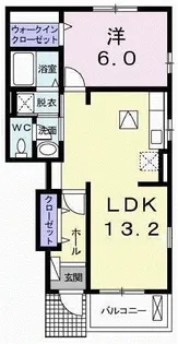 ボヌール・メゾン【1階】の間取り