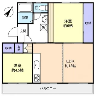 高津団地5街区11棟【5階】の間取り
