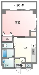クレステージ北谷【5階】の間取り