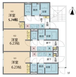 カインドネス篠崎【1階】の間取り