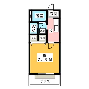 ベルデュールII A【1階】の間取り