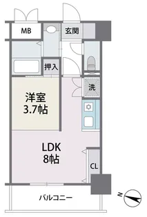アビターレ春吉【3階】の間取り