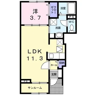 パレット【1階】の間取り