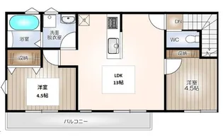 リーブルファイン竹鼻【2階】の間取り