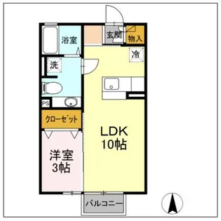 プレーヌハイム【2階】の間取り