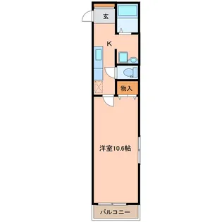 ベルパーク荒井III番館【1階】の間取り
