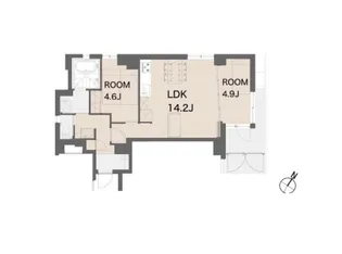グリーンテラス本駒込【1階】の間取り