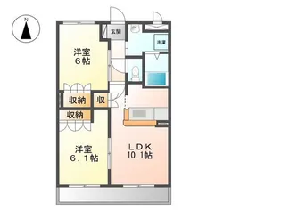 ヒーリングカーサA【2階】の間取り