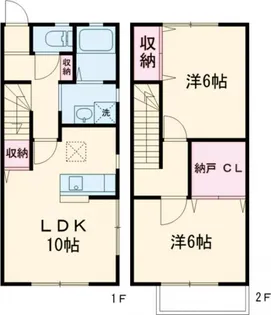 サンガーデン滝の原D棟【1階】の間取り