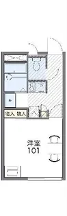 レオパレスサンフラワー【1階】の間取り