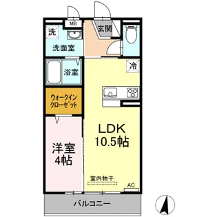 銀河タウン E【2階】の間取り