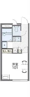 レオパレスサンフラワー【2階】の間取り