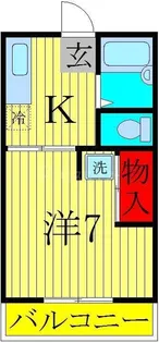 エコーハイツA【1階】の間取り