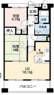 ユニライフ阿倍野昭和町【9階】の間取り