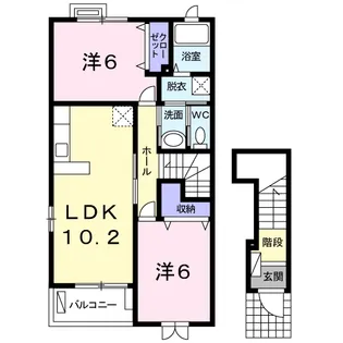 ディアコートC【2階】の間取り