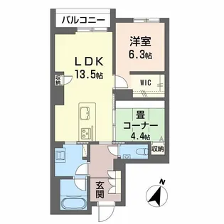 AZUR米山【2階】の間取り