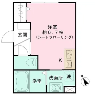 ベルガット早稲田【1階】の間取り