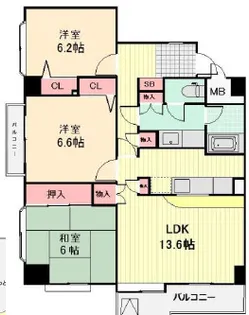 K.S.T BLD【4階】の間取り